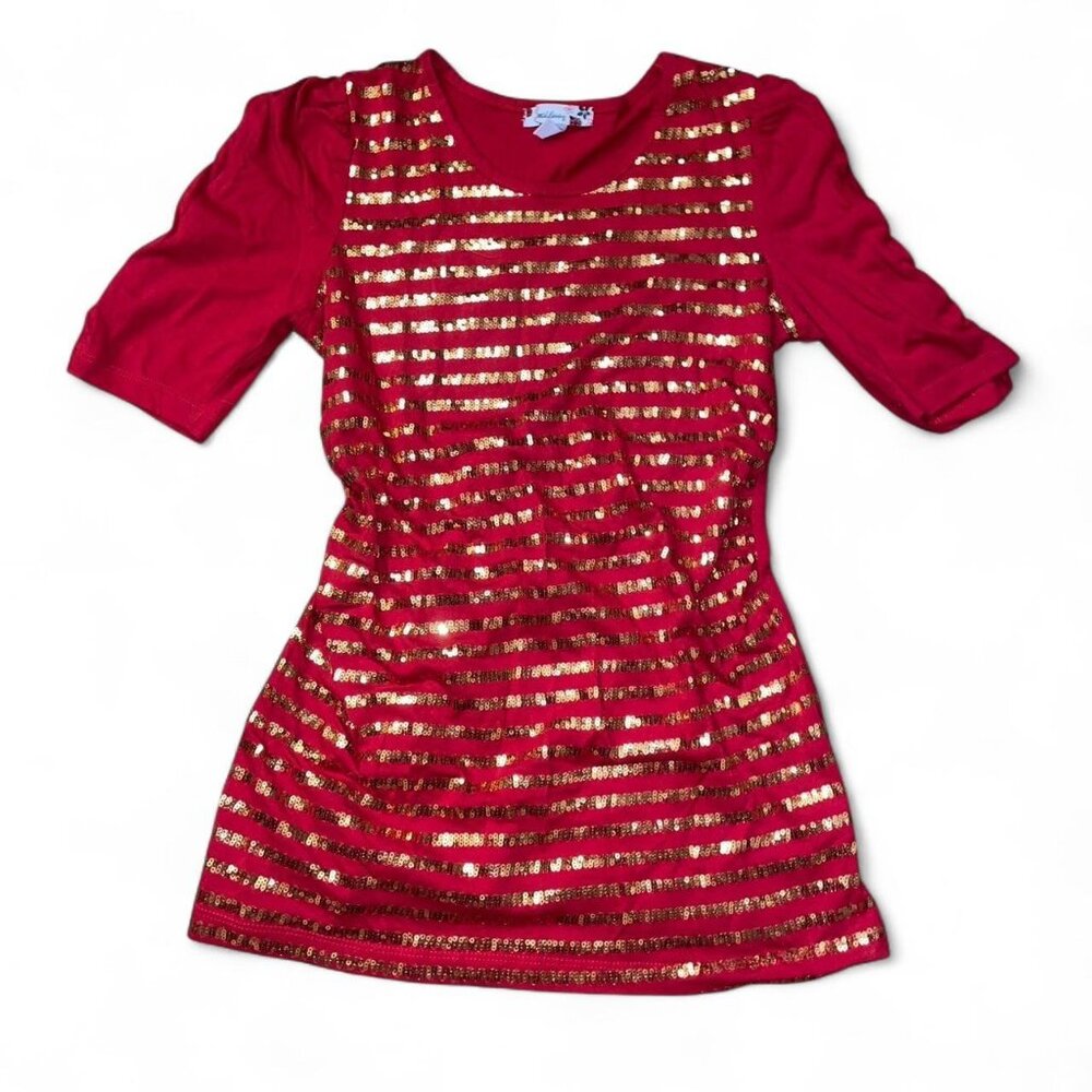 Speechless Women's Red and Gold Shirt